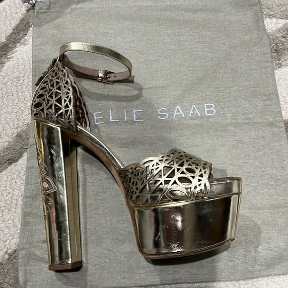 Elie Saab open toe platform - Picture 6 of 9